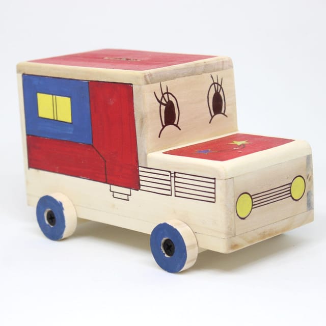 IVEI Handpainted Truck Piggy Bank