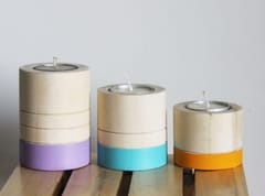 IVEI Handpainted Round Tea lights - set of 3