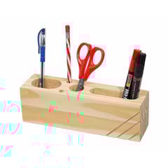 IVEI Sleek Pine Wood Rectangular Pen Stand