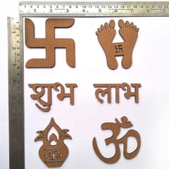 IVEI MDF Cut Outs for Diwali/ Festivals - Set of 6