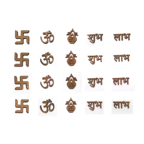 IVEI MDF Cut-Out pack for Diwali and festivals - set of 20