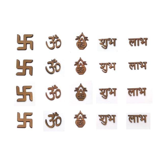 IVEI MDF Cut-Out pack for Diwali and festivals - set of 20