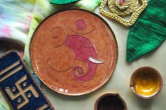 Ekebeki - Omkara - Ganesha Wallplate Yellow