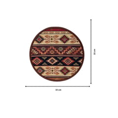 Mona B Set of 2 Printed Placemats, 13 INCH Round, Best for Bed-Side Table/Center Table, Dining Table/Shelves