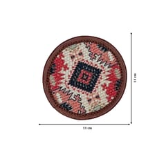 Mona B Set of 4 Printed Coasters, 4.5 INCH Round, Best for Bed-Side Table/Center Table, Dining Table