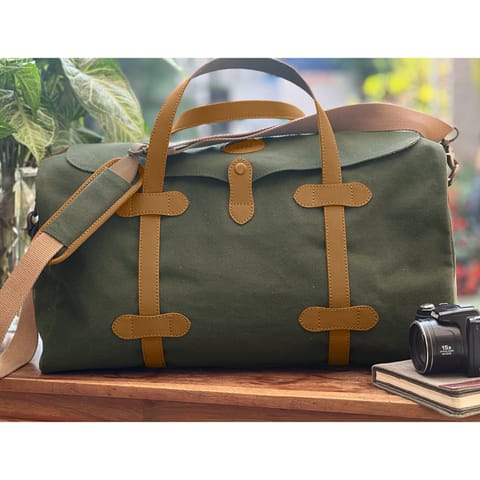 Mona B Canvas Travel/Gym/Sports Duffel Bag: Delta