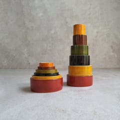 GulabTribe - Wooden Nesting and Stacking Cups