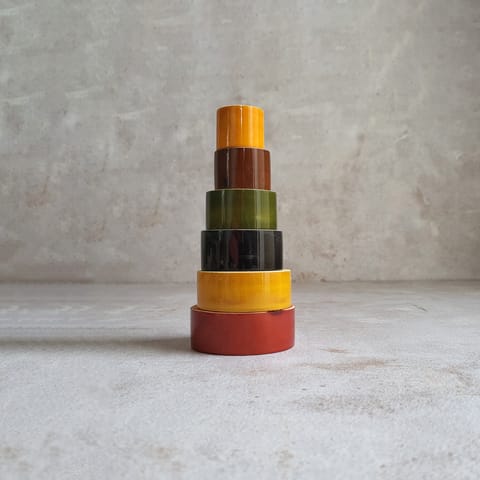 GulabTribe - Wooden Nesting and Stacking Cups