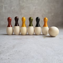GulabTribe - Wooden Mini Bowling Set