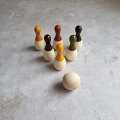 GulabTribe - Wooden Mini Bowling Set