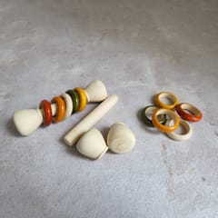 GulabTribe - Wooden Mini Rattle Toy