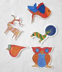 POTLI - DIY Paper Christmas Ornaments Kit with Gond Painting