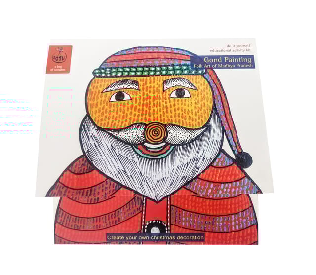 POTLI - DIY Paper Christmas Ornaments Kit with Gond Painting