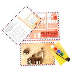 POTLI - DIY Wooden Block Printing Craft kit Monuments of India - Red Fort