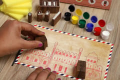 POTLI - DIY Wooden Block Printing Craft kit Monuments of India - Red Fort