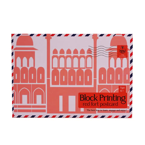 POTLI - DIY Wooden Block Printing Craft kit Monuments of India - Red Fort