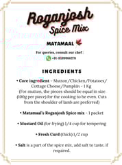 Kanz & Muhul - Roganjosh Spice Blend