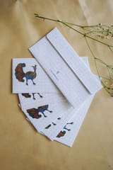 Chitrakashi Mayur White Handmade Gift Envelopes (Set of 6)
