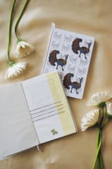 Ekibeki - Chitrakathi Mayur Journal/Notebook White (1Pc)