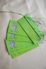 Gond Waghoba Green Handmade Gift Envelopes (Set of 6)
