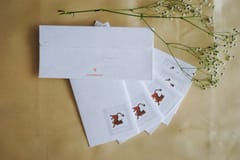 Chitrakathi White Varaaha Handmade Gift Envelopes (Set of 6)