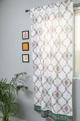 SootiSyahi 'First Impression' Handblock Printed Cotton Door Curtain