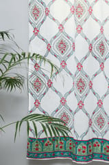 SootiSyahi 'First Impression' Handblock Printed Cotton Door Curtain