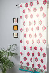 SootiSyahi 'Persian Palm' Handblock Printed Cotton Door Curtain