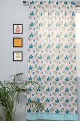 SootiSyahi 'Glow of Garden' Handblock Printed Cotton Door Curtain