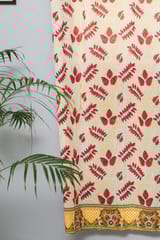 SootiSyahi 'Glow of Autum' Handblock Printed Cotton Door Curtain