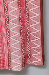 SootiSyahi 'Geometric Romance' Handblock Printed Cotton Door Curtain