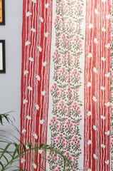 SootiSyahi 'Haven Glazing' Handblock Printed Cotton Door Curtain
