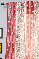 SootiSyahi 'Haven Glazing' Handblock Printed Cotton Door Curtain