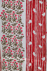 SootiSyahi 'Haven Glazing' Handblock Printed Cotton Door Curtain