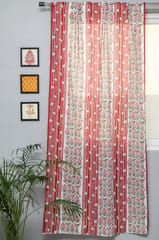 SootiSyahi 'Haven Glazing' Handblock Printed Cotton Door Curtain