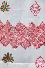 SootiSyahi 'Gleaming Zigzags' Handblock Printed Cotton Door Curtain