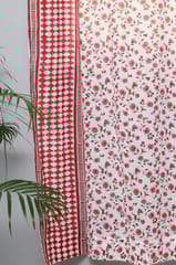 SootiSyahi 'Anemone Orchid' Handblock Printed Cotton Door Curtain