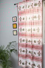 SootiSyahi 'Made on Earth' Handblock Printed Cotton Door Curtain