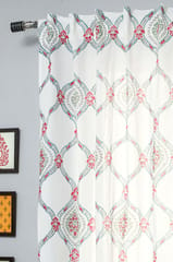 SootiSyahi 'First Impression' Handblock Printed Cotton Window Curtain