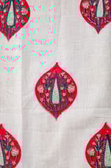 SootiSyahi 'Persian Palm' Handblock Printed Cotton Window Curtain
