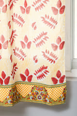 SootiSyahi 'Glow of Autum' Handblock Printed Cotton Window Curtain