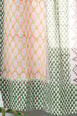SootiSyahi 'East Meets West' Handblock Printed Cotton Window Curtain