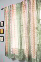 SootiSyahi 'East Meets West' Handblock Printed Cotton Window Curtain