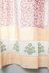 SootiSyahi 'Heavenly Homeland' Handblock Printed Cotton Window Curtain