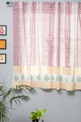 SootiSyahi 'Heavenly Homeland' Handblock Printed Cotton Window Curtain