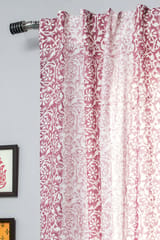 SootiSyahi 'Heavenly Homeland' Handblock Printed Cotton Window Curtain