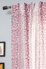 SootiSyahi 'Heavenly Homeland' Handblock Printed Cotton Window Curtain