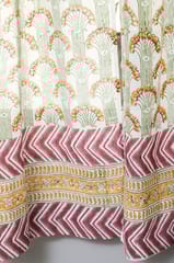 SootiSyahi 'Sparkles Garden' Handblock Printed Cotton Window Curtain