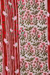 SootiSyahi 'Haven Glazing ' Handblock Printed Cotton Window Curtain