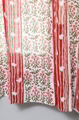 SootiSyahi 'Haven Glazing ' Handblock Printed Cotton Window Curtain